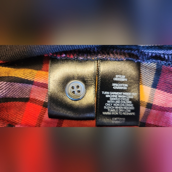 Sanctuary Women's Multicolor Plaid Collared The Cabin Button Up Shirt Size M - Picture 12 of 15